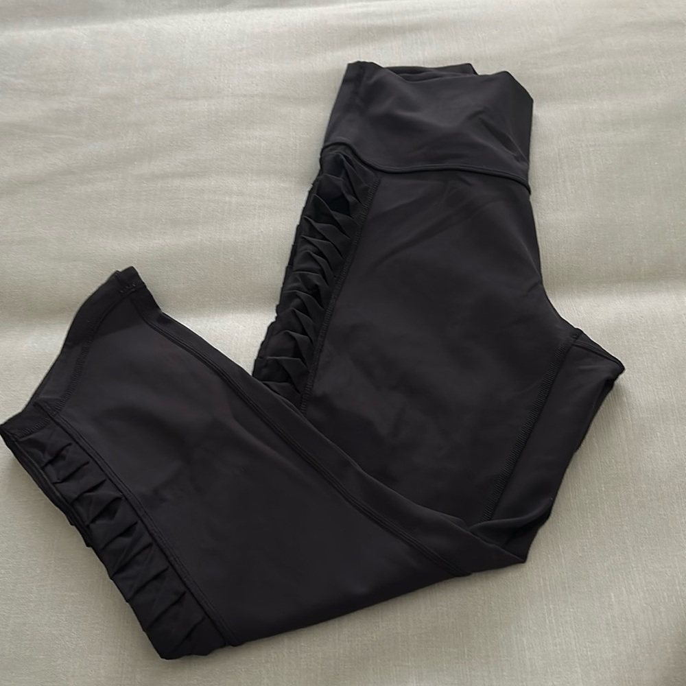 Black Ruched Capri Leggings lululemon